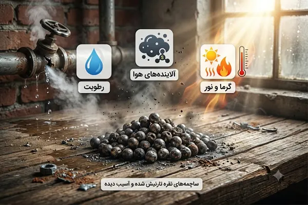 عوامل محیطی مخرب برای ساچمه نقره